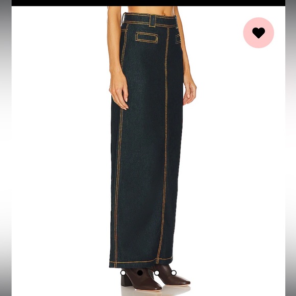 NWT HELSA DENIM MAXI SKIRT in INDIGO - 26 - Picture 7 of 12